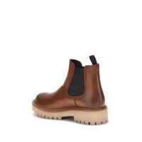 8066768.jpeg Prada Brown Rubber Chelsea Boots