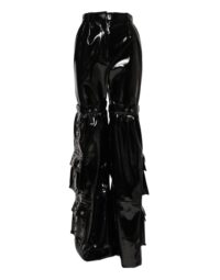 Dolce & Gabbana mustad kõrge vöökohaga cargo bootcut püksid