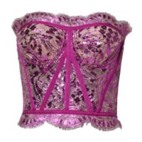 Dolce & Gabbana roosa büstier-korsett topp