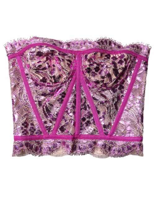 Dolce & Gabbana roosa büstier-korsett topp