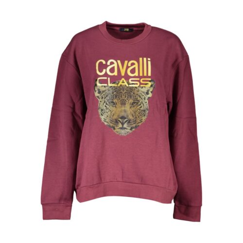 8187098.jpeg Cavalli Class Purple Cotton Women Sweater