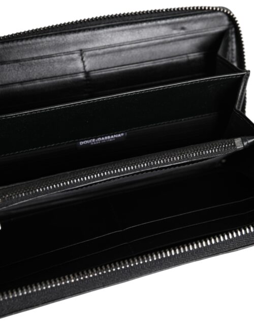 8206302.jpeg Dolce & Gabbana must nahast lukuga kontinentaalne rahakott logoplaadiga