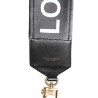 Dolce & Gabbana must pööratav leopardi mustriga õlakoti rihm