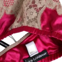 Dolce & Gabbana magentat värvi lillelise pitsiga siidist traadivaba rinnahoidja