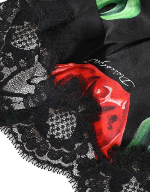 Dolce & Gabbana mitmevärviline lilleline siidist aluspesu topp