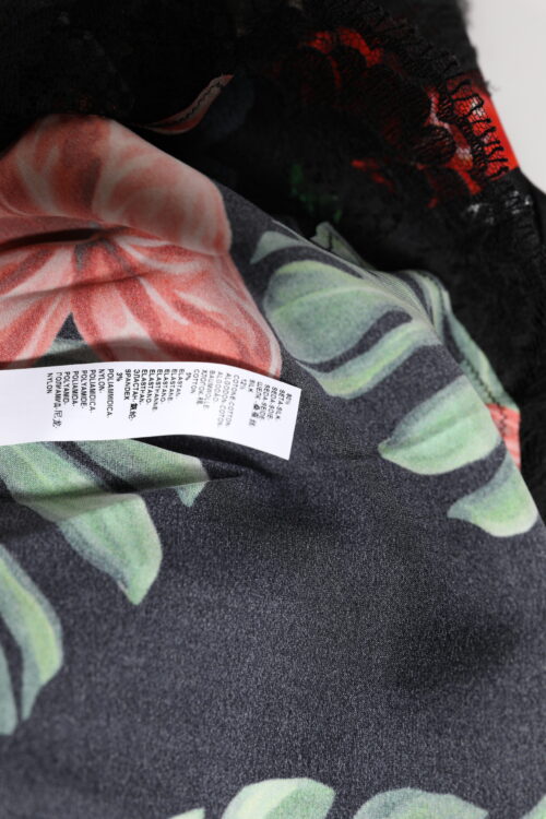 Dolce & Gabbana mitmevärviline lilleline siidist aluspesu topp