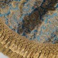 Dolce & Gabbana sinine lilleline žakaarne narmastega miniseelik