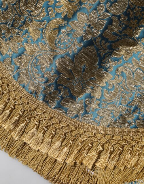 Dolce & Gabbana sinine lilleline žakaarne narmastega miniseelik