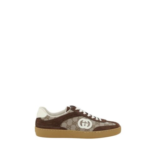 8275578.jpeg Gucci Brown Calf Leather Bos Taurus Low Top Sneakers