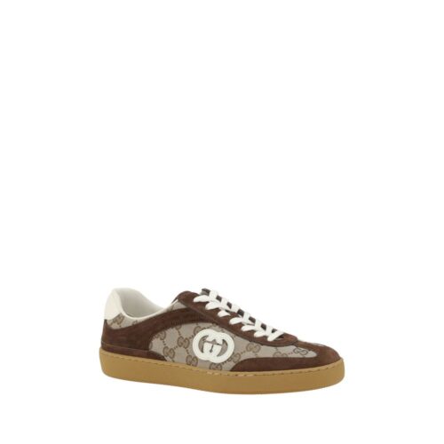 8275580.jpeg Gucci Brown Calf Leather Bos Taurus Low Top Sneakers