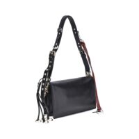 Prada Black Calf Leather Bos Taurus Shoulder Bag
