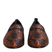 Dolce & Gabbana mustad jacquard-polüestrist turrtaldusega mokassiinkingad