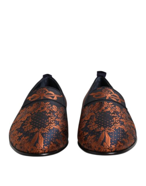 Dolce & Gabbana mustad jacquard-polüestrist turrtaldusega mokassiinkingad