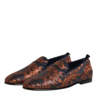 Dolce & Gabbana mustad jacquard-polüestrist turrtaldusega mokassiinkingad