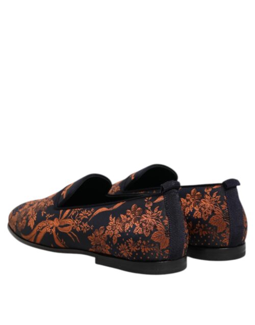 Dolce & Gabbana mustad jacquard-polüestrist turrtaldusega mokassiinkingad