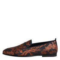 Dolce & Gabbana mustad jacquard-polüestrist turrtaldusega mokassiinkingad