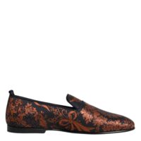 Dolce & Gabbana mustad jacquard-polüestrist turrtaldusega mokassiinkingad