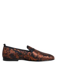Dolce & Gabbana mustad jacquard-polüestrist turrtaldusega mokassiinkingad
