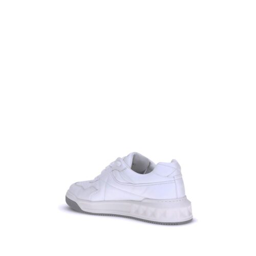 Valentino Garavani White Calf Leather Bos Taurus Low Top Sneakers