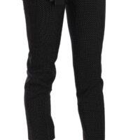 Dolce & Gabbana mustad täpilised slim capri püksid