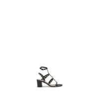 Valentino Garavani Black Calf Leather Bos Taurus Platform Sandals