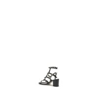 Valentino Garavani Black Calf Leather Bos Taurus Platform Sandals