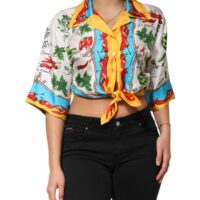 Dolce & Gabbana mitmevärviline siidist lühike pluus