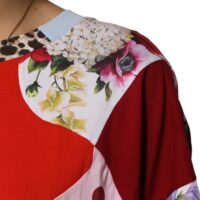 Dolce & Gabbana mitmevärviline patchwork puuvilla-siidi pluus