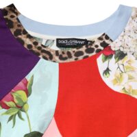 Dolce & Gabbana mitmevärviline patchwork puuvilla-siidi pluus