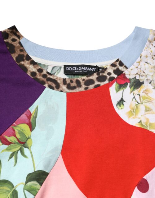 Dolce & Gabbana mitmevärviline patchwork puuvilla-siidi pluus