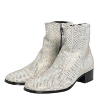 8359484.jpeg Dolce & Gabbana White Strass DG Logo kontsaga poolsaapad