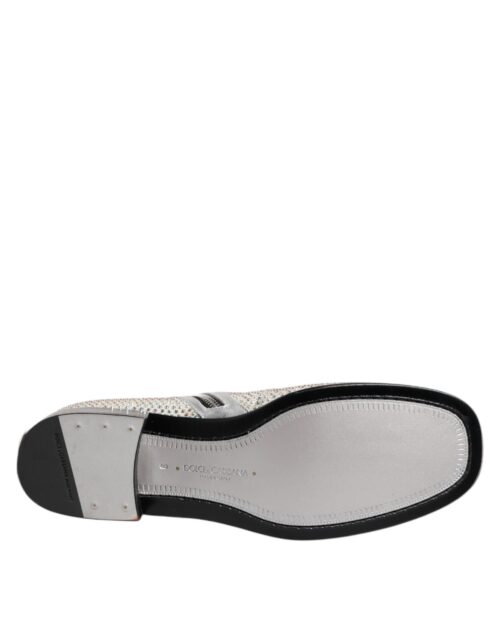 8359488.jpeg Dolce & Gabbana White Strass DG Logo kontsaga poolsaapad