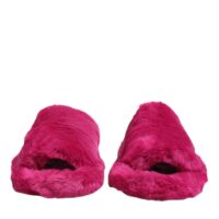 Dolce & Gabbana roosad akrüülist kunstkarusnahast meeste sandaalid