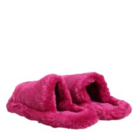 Dolce & Gabbana roosad akrüülist kunstkarusnahast meeste sandaalid