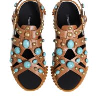 Dolce & Gabbana pruunid neetidega plätud 11 Dolce & Gabbana pruunid neetidega plätud