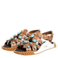 Dolce & Gabbana pruunid neetidega plätud 12 Dolce & Gabbana pruunid neetidega plätud