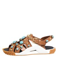 Dolce & Gabbana pruunid neetidega plätud 14 Dolce & Gabbana pruunid neetidega plätud