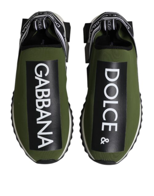 Dolce & Gabbana Green Logo Low Top Sorrento Men Sneakers Shoes