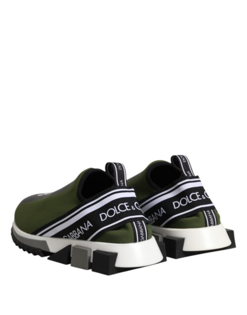 Dolce & Gabbana Green Logo Low Top Sorrento Men Sneakers Shoes