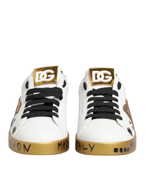 8411850.jpeg Dolce & Gabbana valged kuldsete kristallidega Portofino tossud