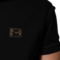 Dolce & Gabbana must varrukateta kapuutsiga logoembleemiga vestjakk