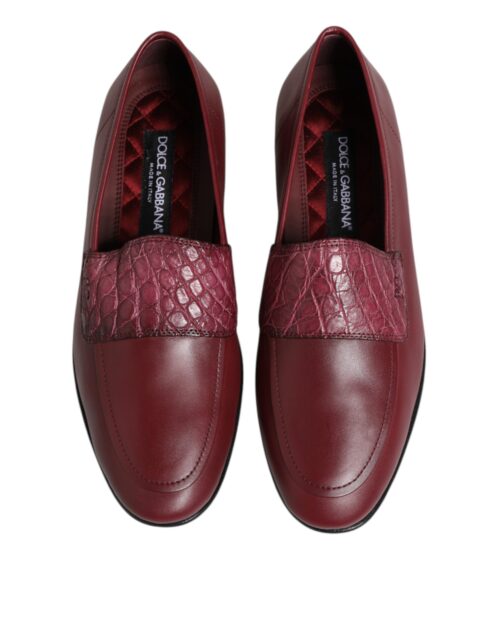 Dolce & Gabbana burgundipunased pidulikud mokassiinkingad
