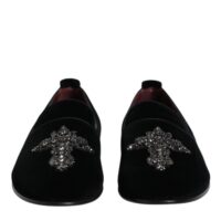 Dolce & Gabbana mustad ristiga slip-on mokassiinkingad