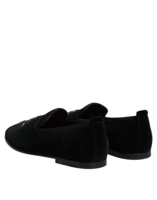Dolce & Gabbana mustad ristiga slip-on mokassiinkingad