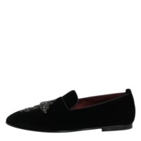Dolce & Gabbana mustad ristiga slip-on mokassiinkingad