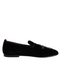 Dolce & Gabbana mustad ristiga slip-on mokassiinkingad