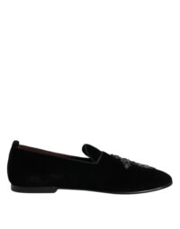 Dolce & Gabbana mustad ristiga slip-on mokassiinkingad