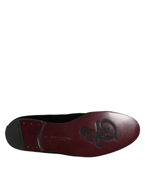 Dolce & Gabbana mustad ristiga slip-on mokassiinkingad