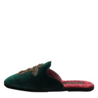 Dolce & Gabbana rohelised sametist ristkaunistusega sussid