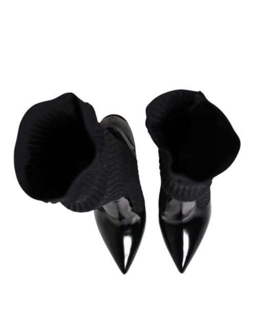 8461161.jpeg Dolce & Gabbana mustad soonikkoes põlvesaapad